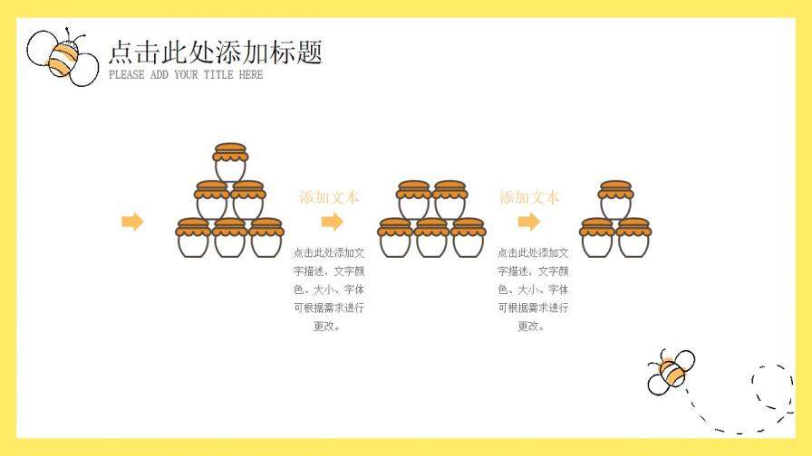 可愛卡通小蜜蜂PPT模板