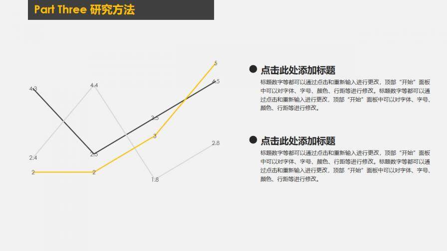 簡約黑黃配色論文答辯PPT模板