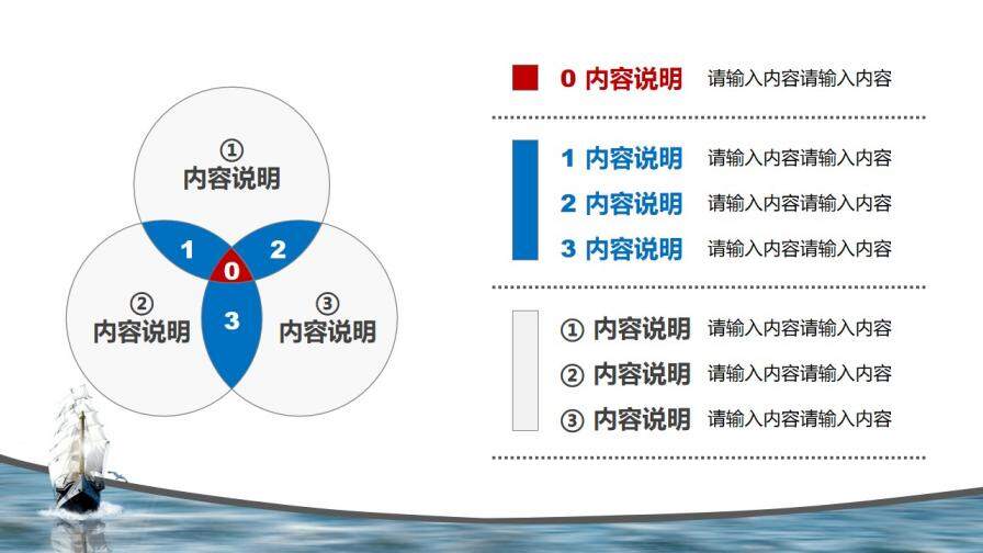 大海帆船乘風破浪PPT模板