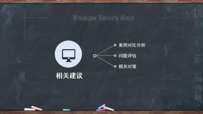 創(chuàng)意黑板粉筆論文答辯PPT模板