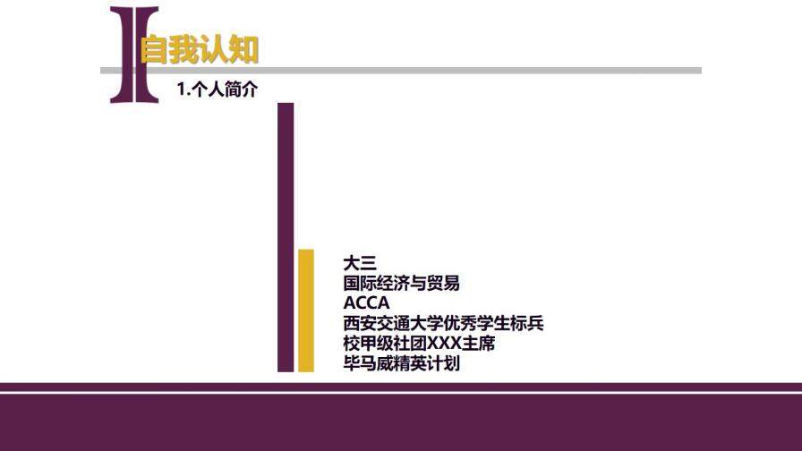 大学生个人职业规划PPT模板