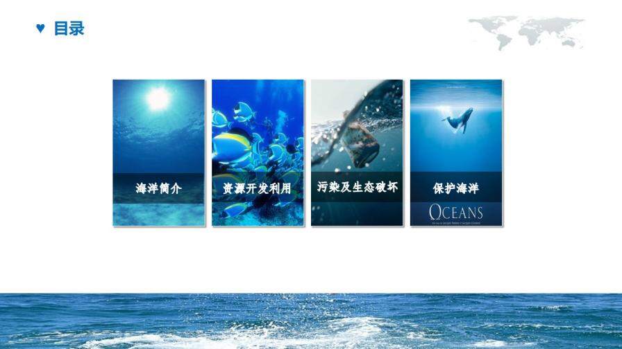 海洋环境保护宣传PPT模板