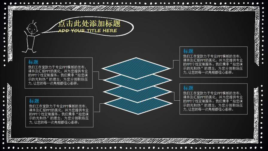 創(chuàng)意黑板粉筆字效果PPT模板