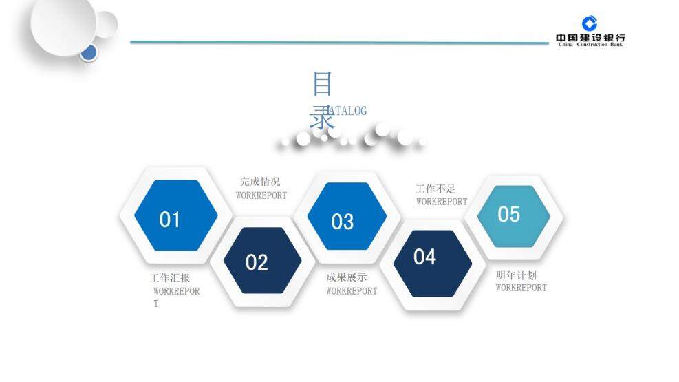 精美建行年终汇报总结PPT模板