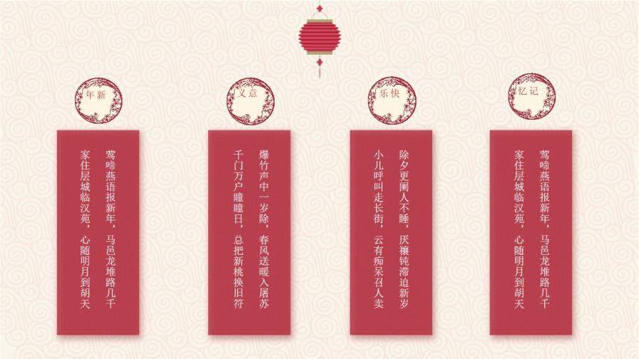 喜庆春节新年快乐PPT模板
