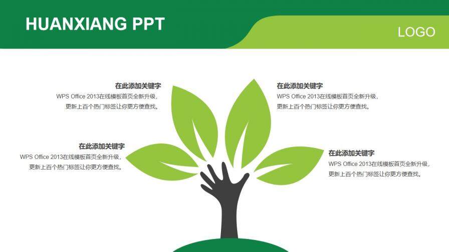 绿色简约大气商务PPT模板