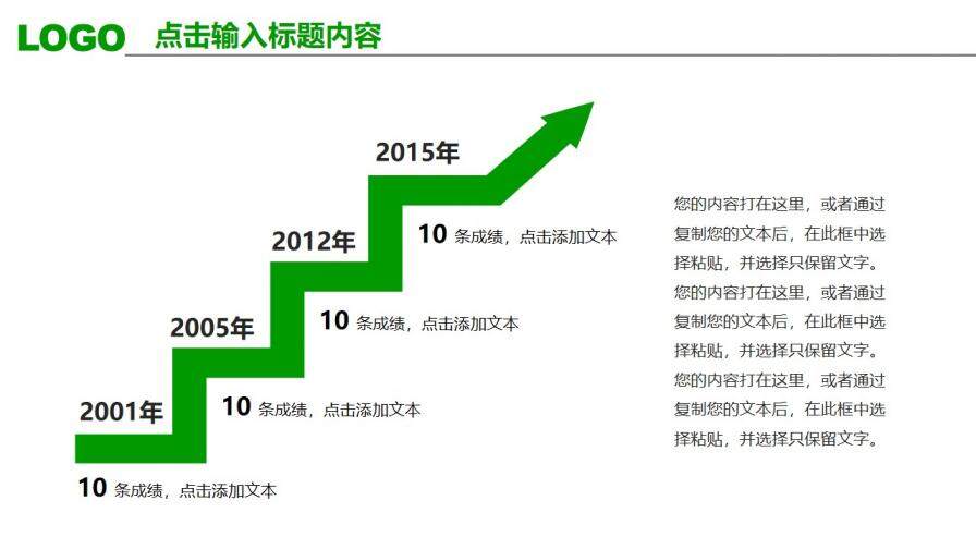 清爽綠色年終工作匯報PPT模板