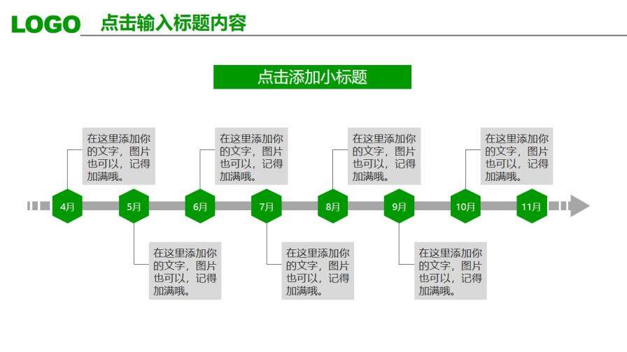 清爽綠色年終工作匯報PPT模板