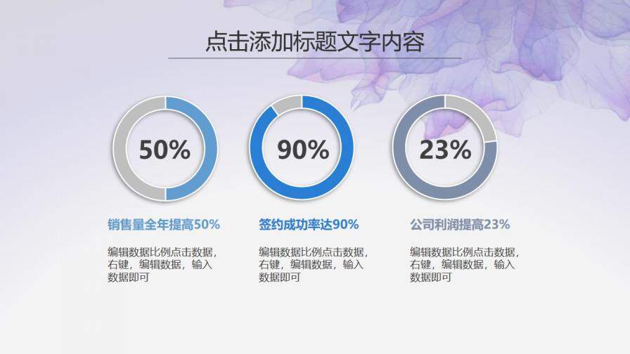 紫色紋理年終工作匯報PPT模板