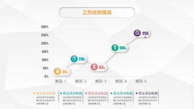 清新微立體工作總結PPT模板