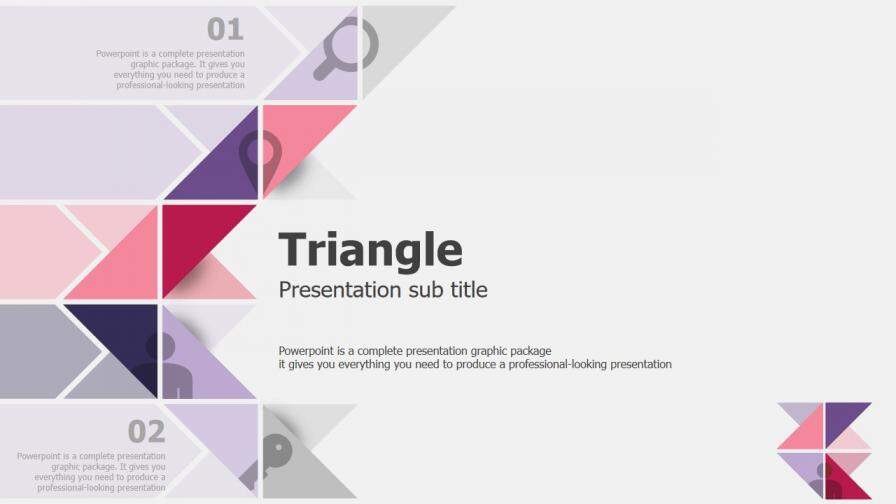 创意三角形主题设计PPT模板