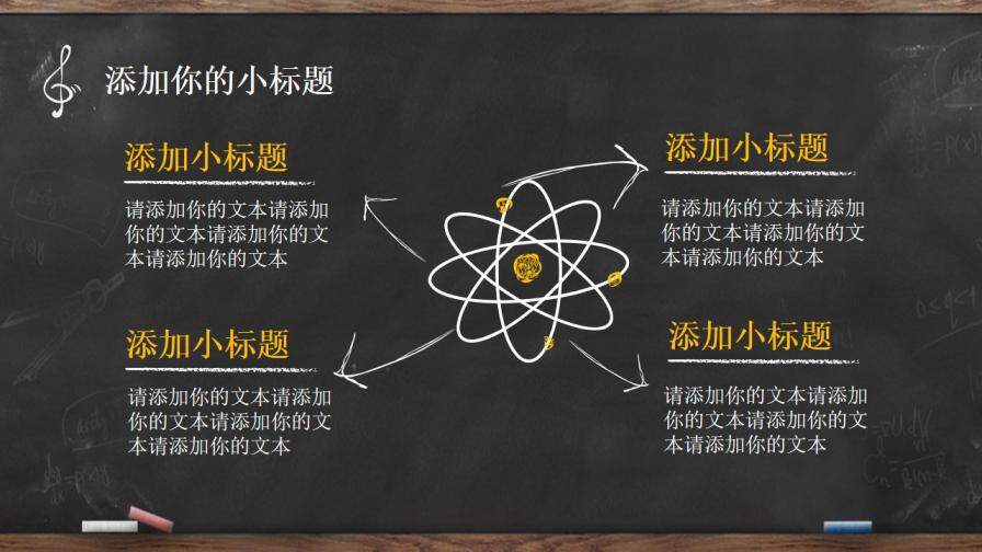 創(chuàng)意手繪黑板粉筆字PPT模板