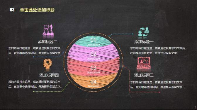 彩色粉笔教学说课PPT模板