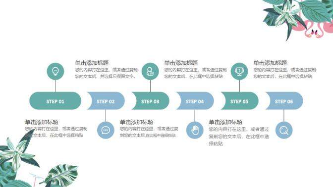 文艺清新工作汇报PPT模板