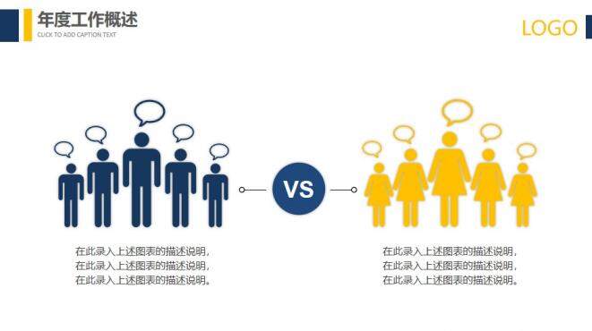 简洁大方年终汇报PPT模板