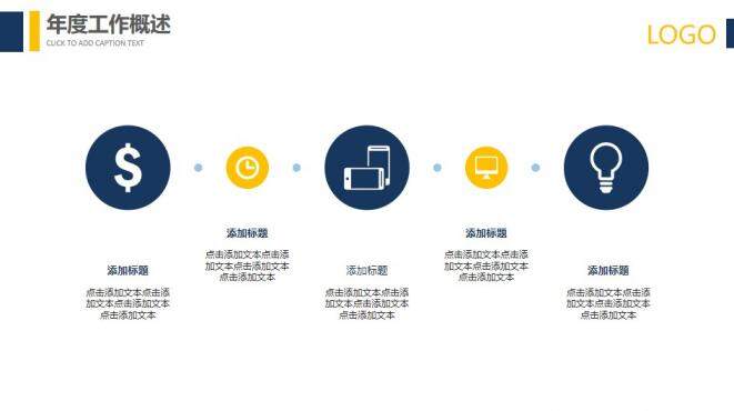 簡潔大方年終匯報PPT模板