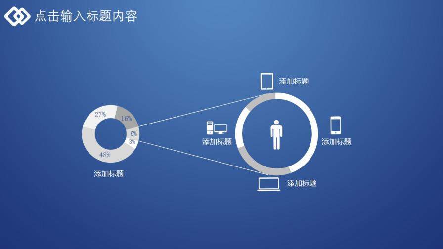 大气极简深蓝通用PPT模板