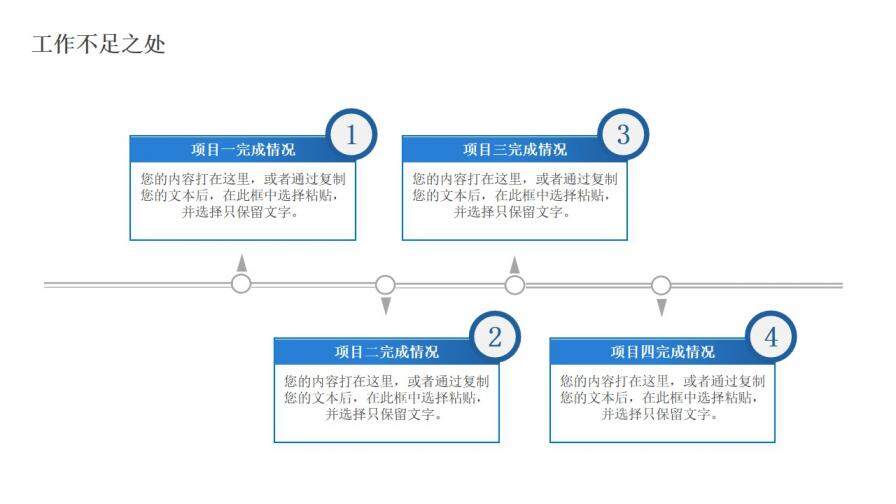 蓝色简约个人工作总结汇报免费PPT模板