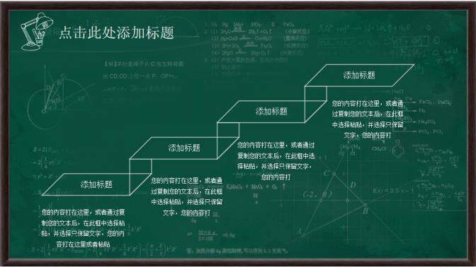 學院課件老師講課黑板主題創(chuàng)意PPT模板