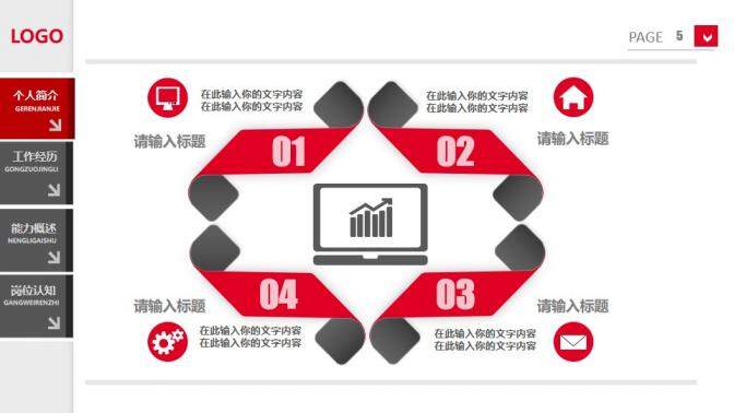 個人簡歷競聘報告PPT模板