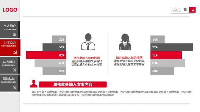 个人简历竞聘报告PPT模板