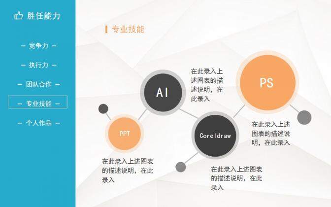 简洁清新创意动态个人简历PPT模板