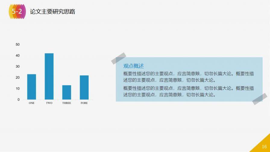 彩色極簡風畢業(yè)論文答辯PPT模板