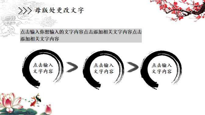 手繪商務中國風水墨工作報告總結PPT模板