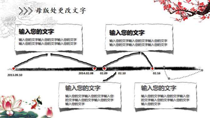 手绘商务中国风水墨工作报告总结PPT模板