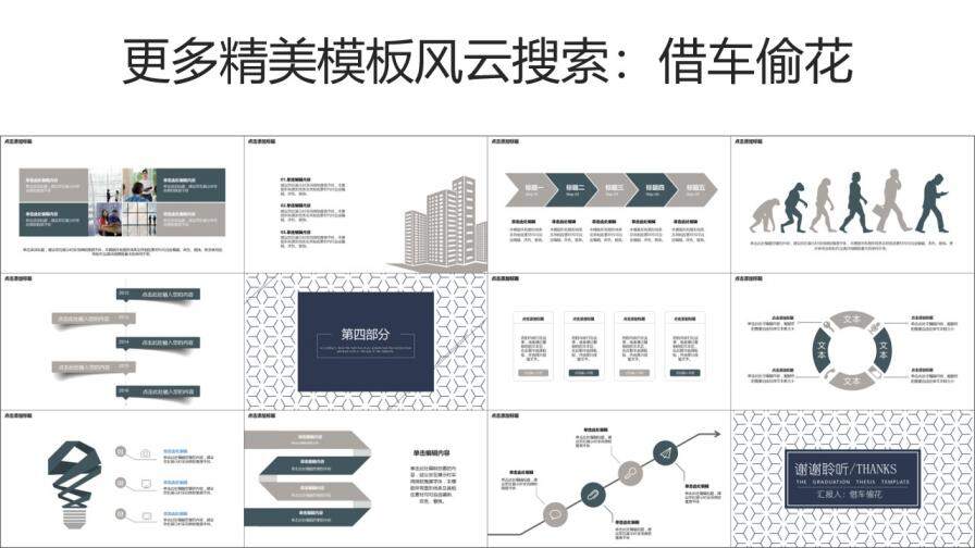 實(shí)用簡約畢業(yè)答辯簡約PPT模板