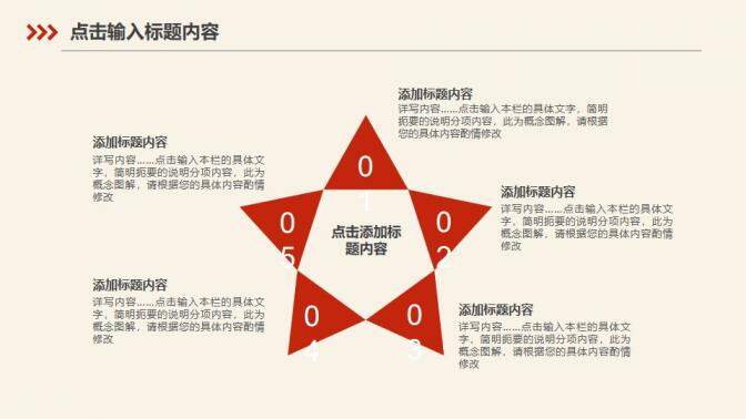 红色大气唯美简约年度工作总结汇报PPT模板