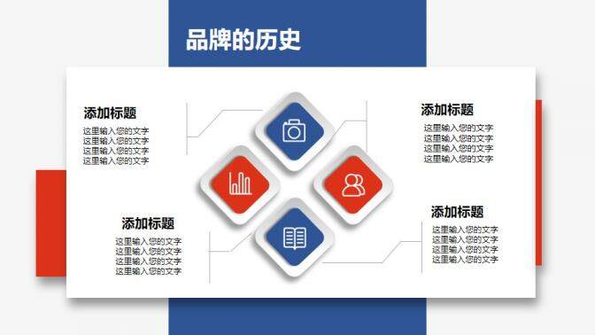 红蓝简约转正述职报告企业宣传产品介绍PPT模板