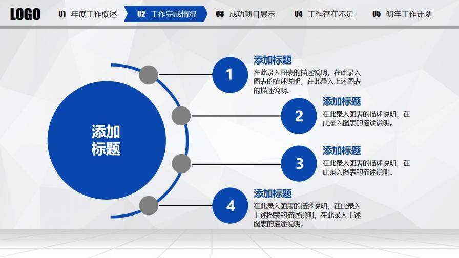 簡潔簡約商務工作總結年終述職報告PPT模板