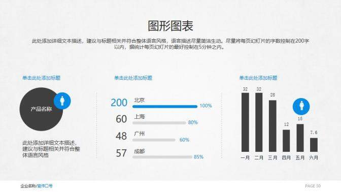 简洁大气欧美风格产品介绍实习转正述职报告PPT模板