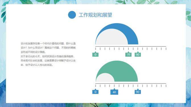 小清新水墨商務轉正述職工作總結匯報PPT模板