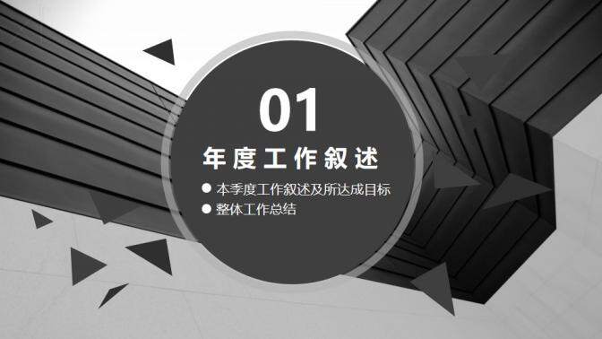 灰色大氣科技類商務報告年終工作總結計劃匯報PPT模板