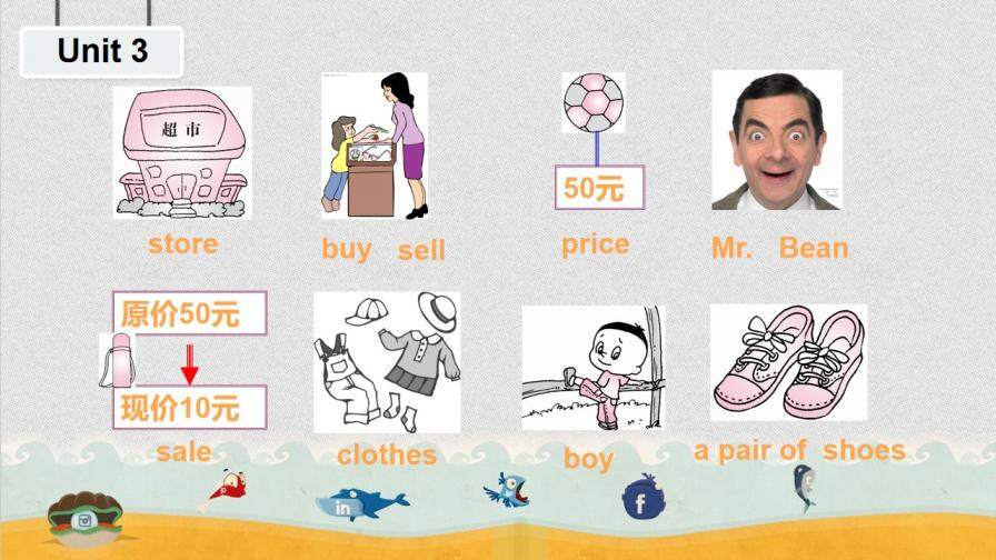 个性可爱卡通儿童英语教育培训课件PPT模板