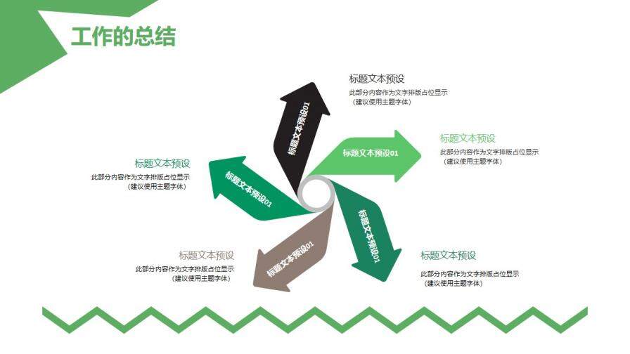 小清新綠色財務會計年度工作總結匯報PPT模板