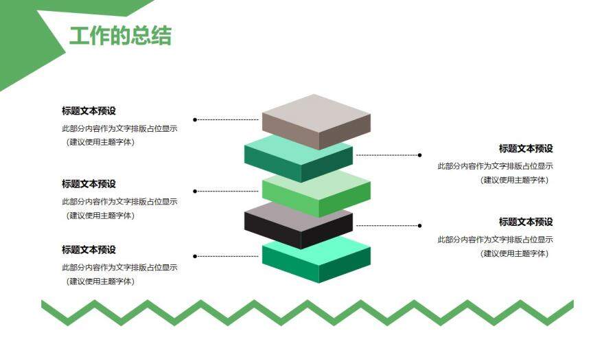 小清新綠色財務會計年度工作總結匯報PPT模板