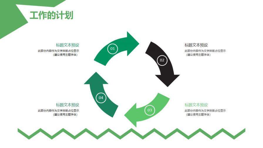 小清新綠色財務會計年度工作總結匯報PPT模板