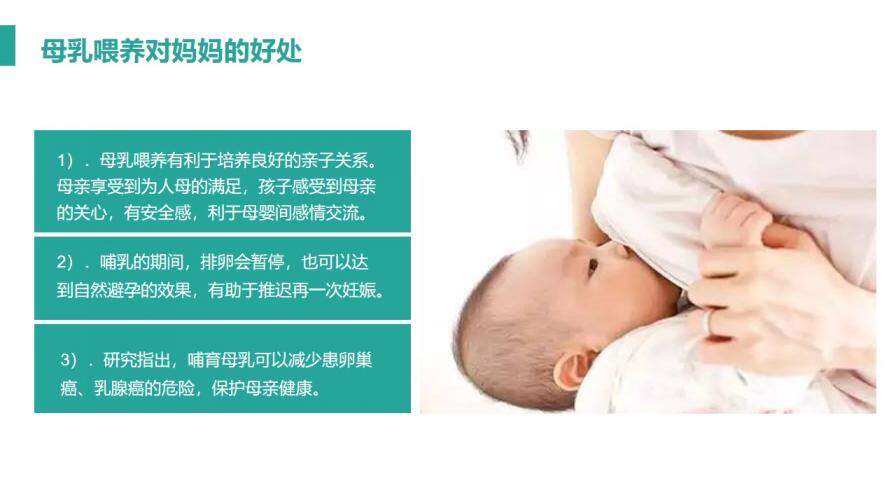 母乳知識講堂母嬰常識PPT模板