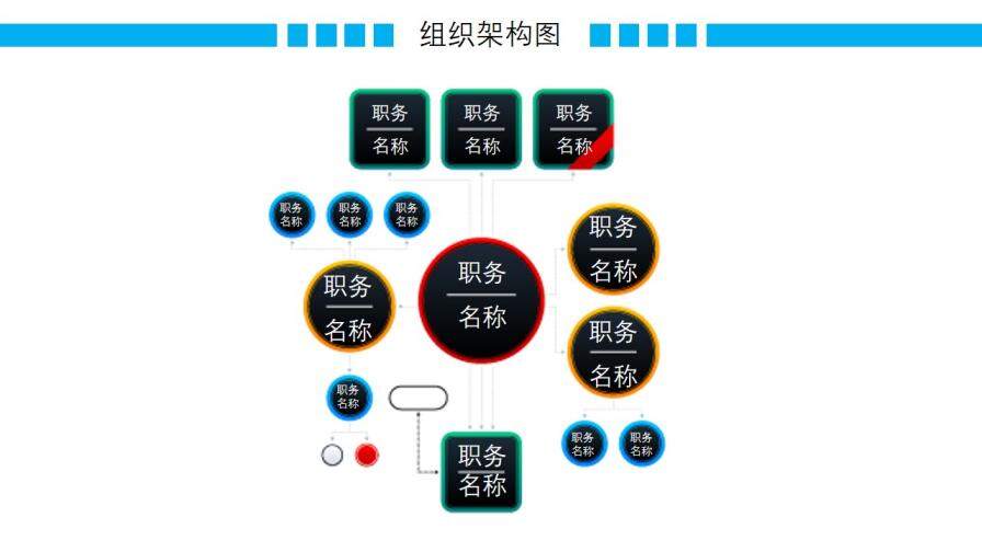 動(dòng)態(tài)彩色組織架構(gòu)圖組織結(jié)構(gòu)PPT模板