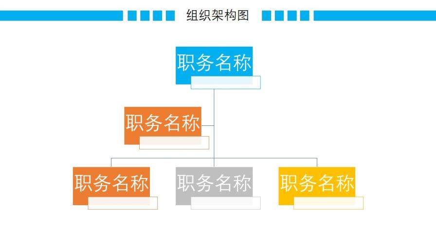 动态彩色组织架构图组织结构PPT模板