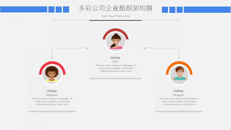 卡通動態(tài)公司組織架構圖組織結構PPT模板