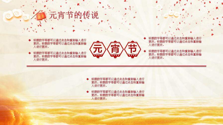 中國風喜慶元宵節文化介紹節日慶典PPT模板
