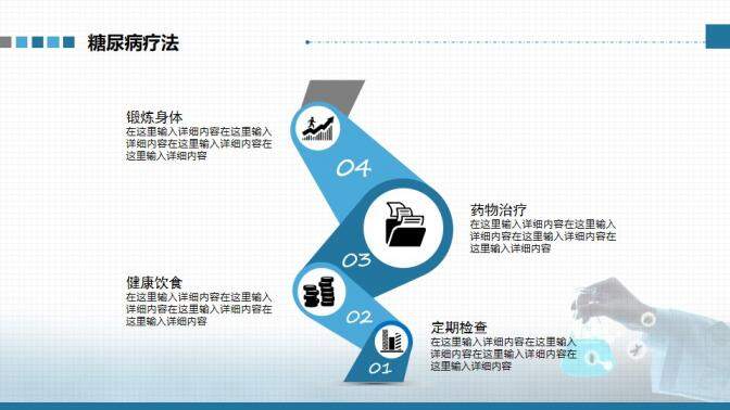 藍色大氣糖尿病護理介紹動態(tài)PPT模板