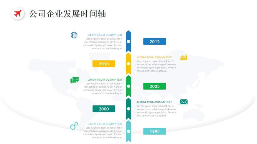 簡約公司企業(yè)發(fā)展時間軸圖表設(shè)計PPT模板