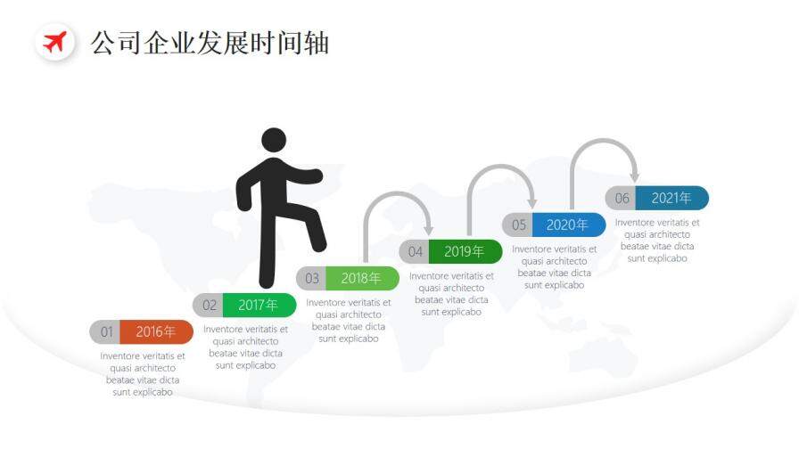 簡約公司企業(yè)發(fā)展時間軸圖表設(shè)計PPT模板