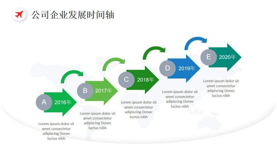 簡約公司企業(yè)發(fā)展時間軸圖表設(shè)計PPT模板