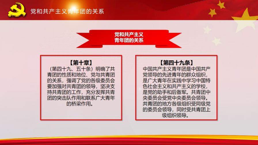 全方位解读中国共产党章程政府工作PPT模板